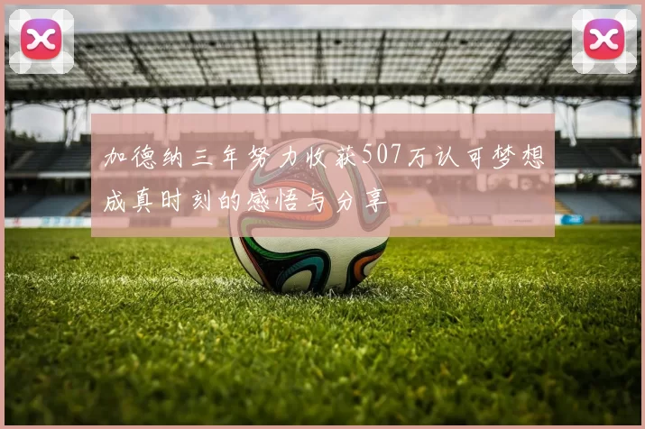 加德纳三年努力收获507万认可梦想成真时刻的感悟与分享